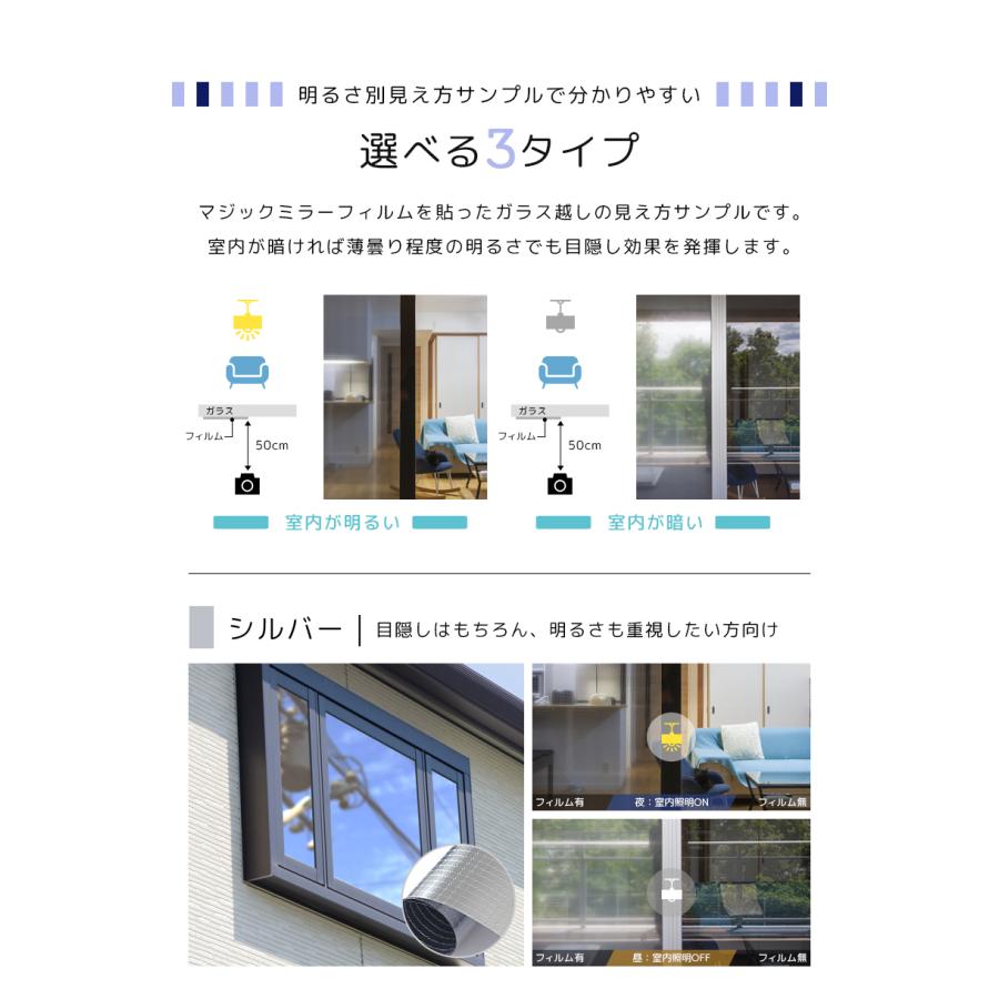 remecle（リメクル） 窓 ガラスフィルム マジックミラー フィルム 外