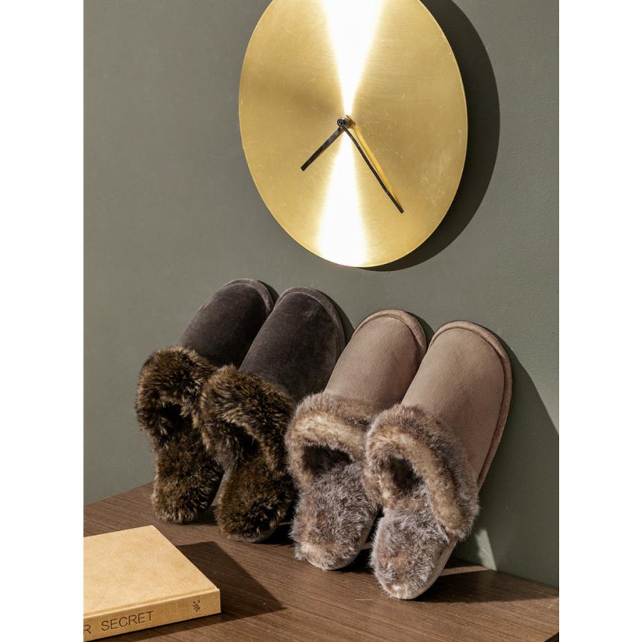ムートン スリッパ ルームシューズ レディース メンズ スリッパ フェイクファー スエード ファースリッパ あったか 冬 暖かい あたたかい 北欧デザイン[takumu] | ブランド登録なし | 11