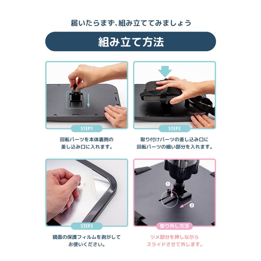 ベビーミラー 車用 赤ちゃん 後部座席 ベビーミラー 後ろ向き チャイルドシートの様子をしっかり確認 割れない 飛散防止 鏡 子供 安全 ヘッドレスト[takumu] | ブランド登録なし | 07