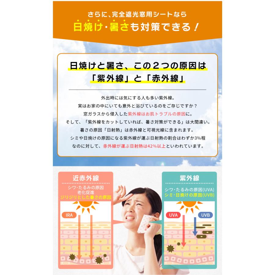 遮光シート 窓 布 完全遮光シート 1m 布 完全目隠し 完全遮光 100% 目隠しシート 黒 遮光シート はがせる 日よけシート 窓ガラス 窓用フィルム「meru」 | ブランド登録なし | 08