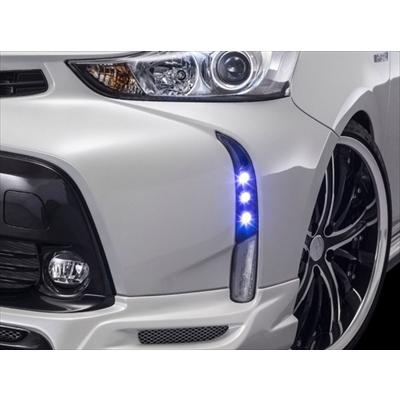 プリウスアルファ ZVW40W/41W 後期 HYBRID LEDスポット3連キット 塗装済 ガンメタ LEDホワイト