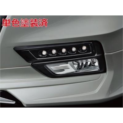 セレナ C27 ハイウェイスター 前期 デポルテ 純正バンパー専用LEDスポットキット5連 ダイヤモンドブラック塗装済 LED発光色：ホワイト