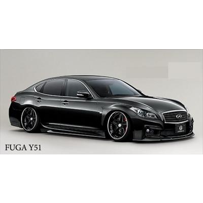 日産　フーガ　KY51　WALD　左右サイドステップ　傷あり　ひびあり WALD（ヴァルド） 【M's】NISSAN フーガ Y51（H21.11-H27.2）WALD