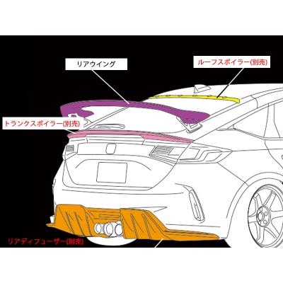 【納期4ヵ月前後】FL5 シビック TypeR SPORT リアウィング (交換タイプ) ドライカーボン製｜toptuner-store｜08