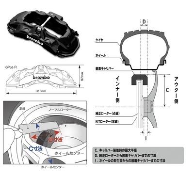 クラウン アスリート 21系 ブレンボ 6Pot Type-R キャリパーキット