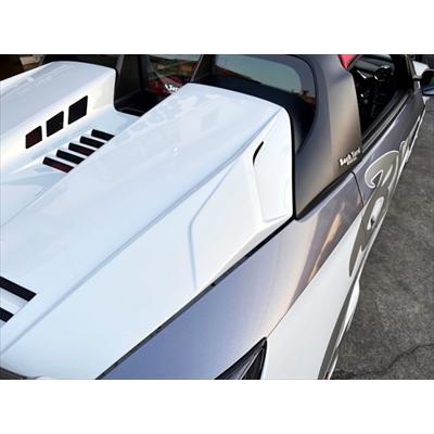 S660 JW5 エアロ エンジンフード 3連ダクト穴あけあり/アルミメッシュ