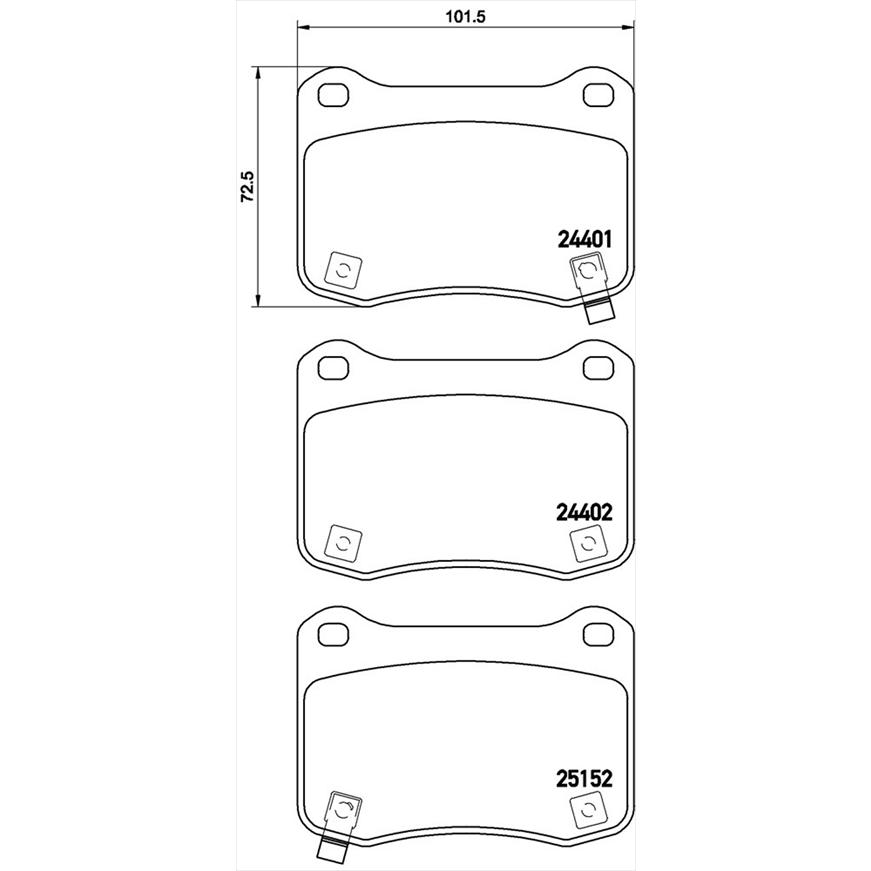 brembo（ブレンボ） USE20 レクサス ISF ブレーキパッドブラック 左右
