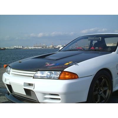 スカイライン　R32GT-R　ボンネット R32 GTR F1ボンネット（純正キャッチ対応品） FRP 塗装済み : エアロ