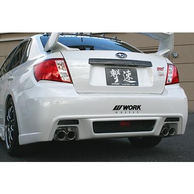 インプレッサ　WRX　STI　GVB　GVF　ショップワンオフ加工　リアバンパー インプレッサ WRX STI GVB C型 4door リアバンパー 塗装済み : エアロ