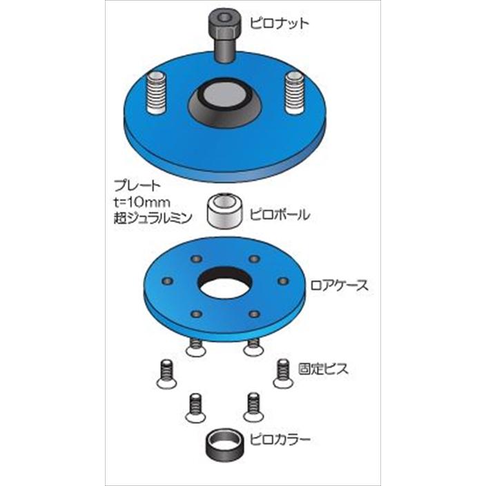 クスコ アコード CD6 (93.6〜97.8) ピロボールアッパーマウント 固定式 