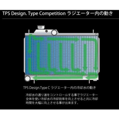 インプレッサ GVB TPS Design製 アルミ2層式ラジエーター Type C Ver