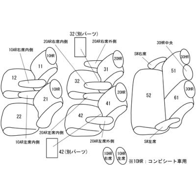 ステップワゴン RK1/2/5/6 (H24/4〜) シートカバー スタイリッシュシリーズ キルティングタイプ 7人乗り用/カラー：ブラック×ブルー【EH-2524】｜toptuner-store｜02