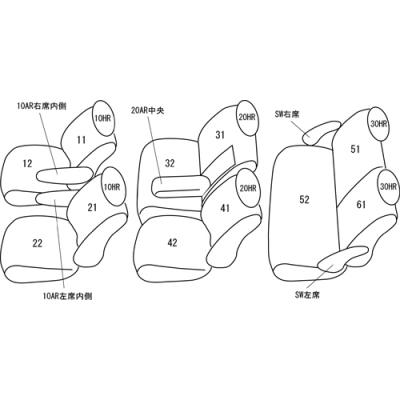 ステップワゴン RK1/2/5/6 シートカバー キルティングタイプ 8人乗り用 2列目タンブルシート カラー：ブラック×ブルー【EH-2520】｜toptuner-store｜02