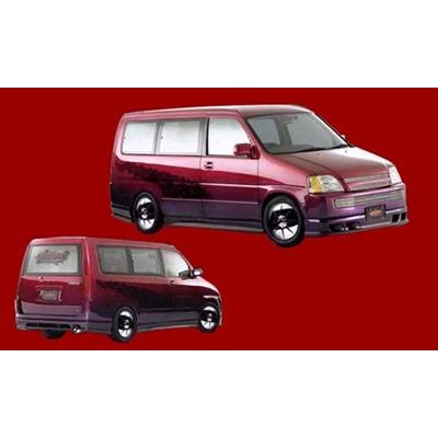 RF1.2 STEP WGN 前期 BLACK×METAL テールランプカバー : エアロ