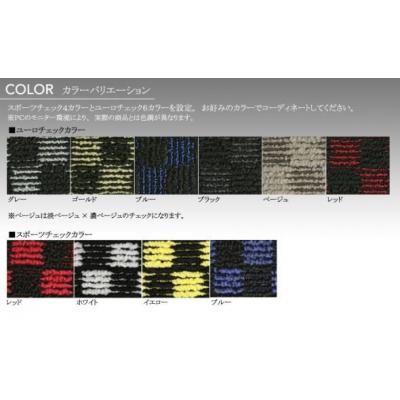 確認画面 サニートラック チェッカー フロアマット ユーロチェック レッド