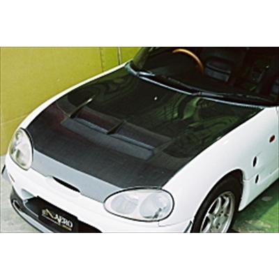 EA11 カプチーノ エアロボンネット フルカーボン クリア塗装済み