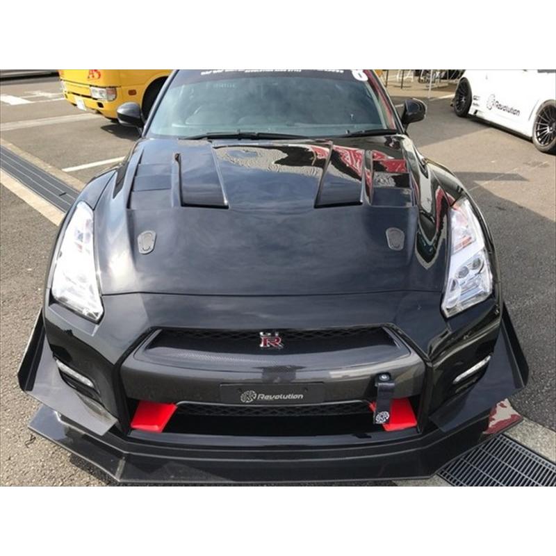 【Revolution】R35GT-R用　Wide body kit用 カナード GT-R R35 MY11-16 フロントカナードタイプ2 カーボン : エアロ