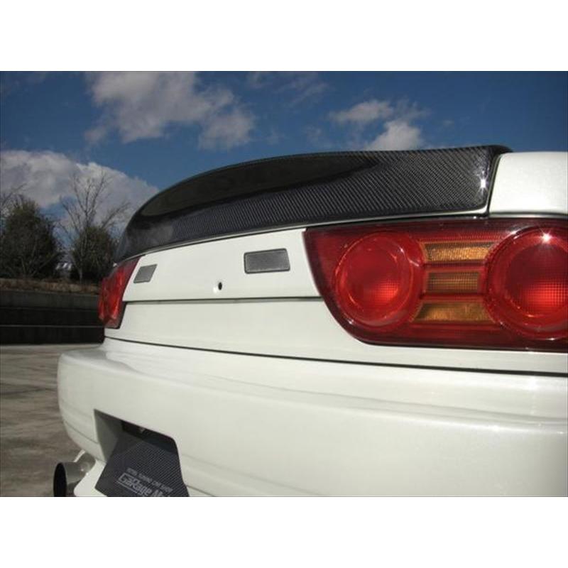 33シーマダックテール180sx用加工 180SX ダックテールウイング カーボン 取付込 : エアロ.カスタムパーツ