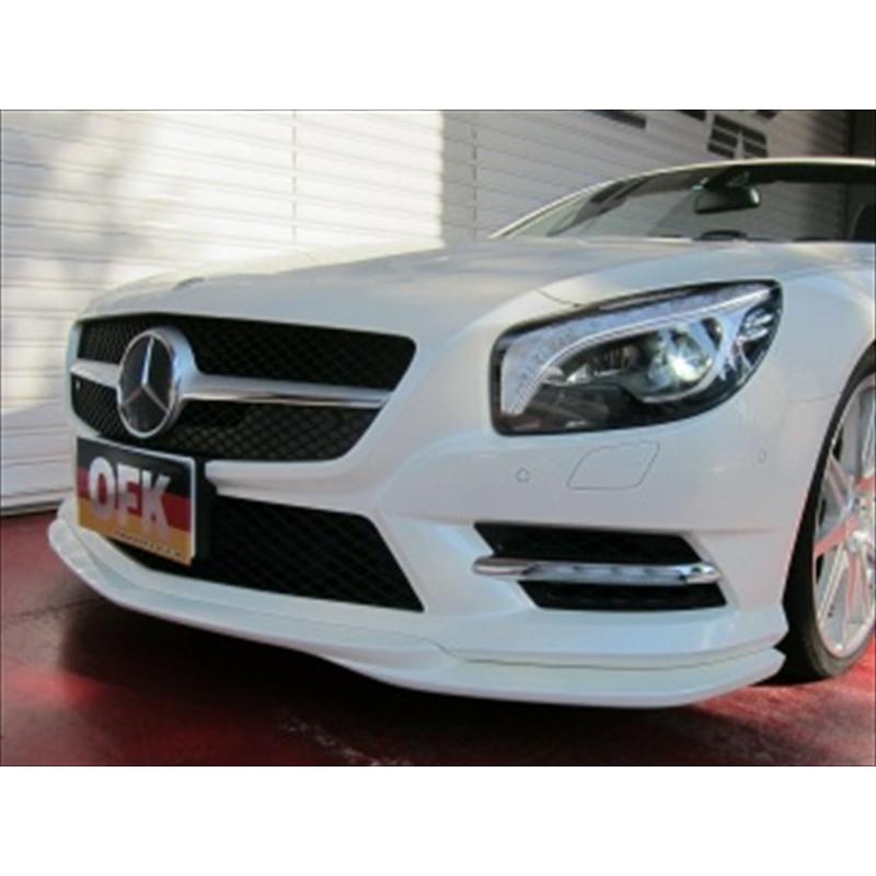 BENZ SL550 R231 スポーツパッケージGOD HAND フロントリップ ブラックカーボン製 塗装済 (クリアコーティング ...
