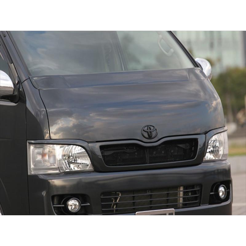 【美品】200系 ハイエース 1型〜現行型共通 フロント エアロ ワイパーガード ハイエース 200系 1〜4型 標準ボディ フロントワイパーガード : エアロ