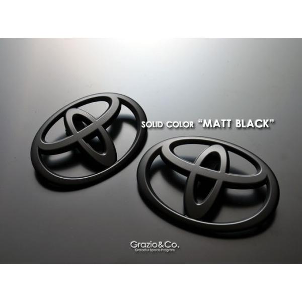 ヴォクシー 80系 ガソリン車用 完全送料無料 ソリッドカラーエンブレム マットブラック 前後2点セット フロントnマーク仕様