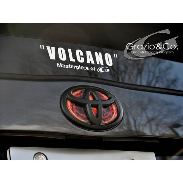 アクア Nhp10 国際ブランド ヒートレッドエンブレム Volcano マットブラック リヤ用tマーク W1