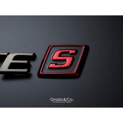 クラウン アスリート 21系 エンブレム ATHLETE Sロゴ ディープレッド