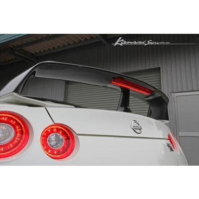 GT-R R35 カーボンハイマウントリアスポイラー クリア塗装済み