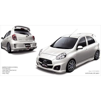 日産 マーチ インパル リアウイング IMPUL（インパル） K13 マーチ 2013.6~ リアウイング FRP 塗装済