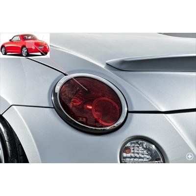 コペン L880K テールランプリング 左右セット メッキ調 取付込