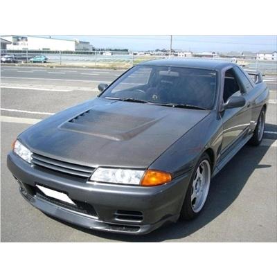 R32 GT-R T2 ・カーボンボンネット バフ仕上げ ダクト部分のアルミ製の 