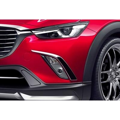 CX-3 DK5FW/DK5AW フォグランプガーニッシュ クロームメッキ