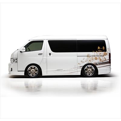 ハイエース200系 サイドステップ 5ドア用 パールホワイト ハイエース 200系 3型 ワイドボディ Urban Style サイドステップ
