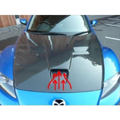 RX-8 SE3P クラブスポーツエアロボンネット FRP製 : エアロ