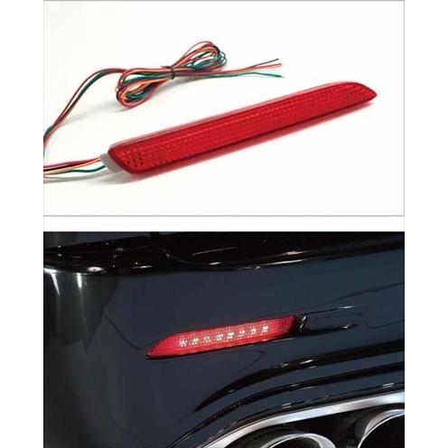 ハイエース 200系 1-4型 標準ボディ リアバンパー LEDリフレクター(ストリームタイプ)、マフラーカッターセット 塗装済み｜toptuner-store｜02