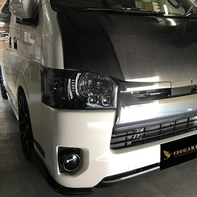 ハイエース 200系 ワイドボディ（4型〜7型用） ヘッドライトカバー 