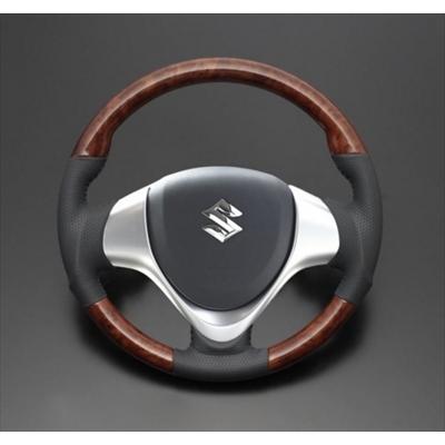 エブリイワゴン DA17W ウッド＆レザーステアリング ガングリップ