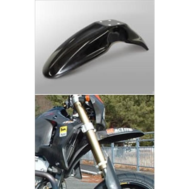 DR400SM　フロントフェンダー美品 DR-Z400SM フロントフェンダー FRP 黒 塗装取付込 : エアロ.カスタム