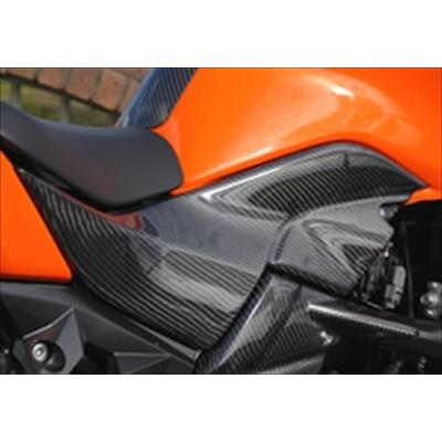 Z1000 07-09 美品タンク Z1000 07-09 タンクサイドカバー 平織りカーボン製 : エアロ.カスタム