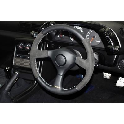GT-R BNR32 レザーステアリング ステッチカラー：レッド 「長納期商品