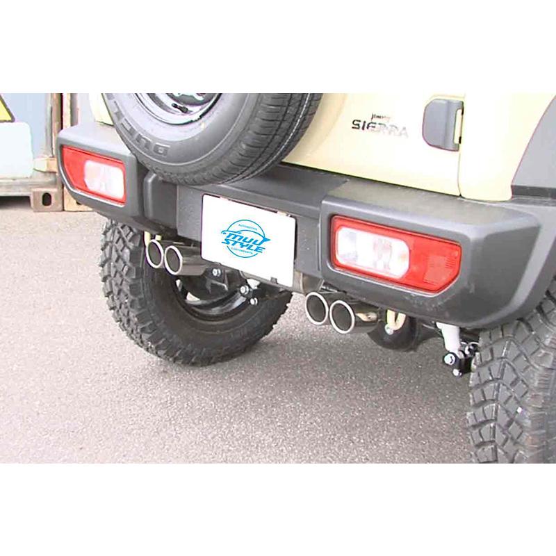 日本安い Jb74w ジムニーシエラ バズサウンドマフラー 70f ダブル 左右出し シルバーテール 大幅値引き Southhighband Org