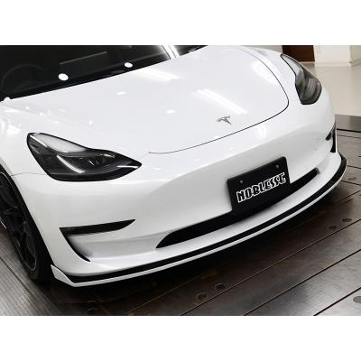 テスラ モデル3 フロントハーフスポイラー タイプ2 塗装済 ブラック202 