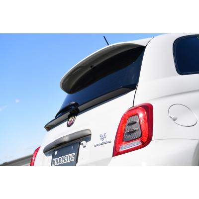 アバルト595用 リアゲートスポイラー FRP製 ブラック塗装済 : エアロ