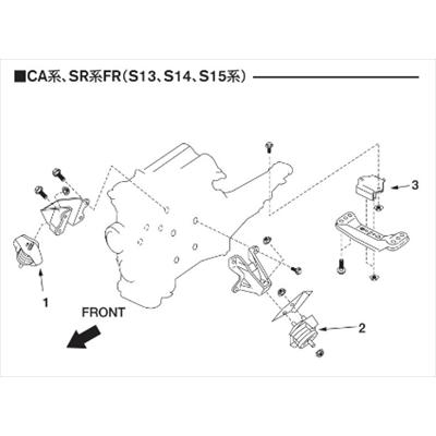 NISMO シルビア S15 強化エンジンマウント フロント右用 「図1