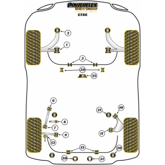 ZN6 86 フロント スタビライザーブッシュ(3) : エアロ.カスタムパーツ