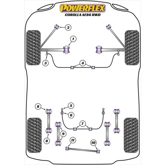 AE86 レビン リア スタビライザーリンクブッシュ(6) : エアロ.カスタム