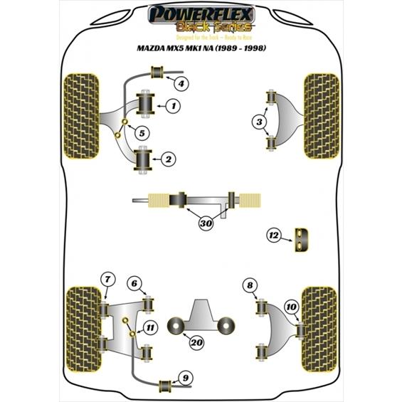 NA ロードスター ステアリングラック ハウジングブッシュ(30