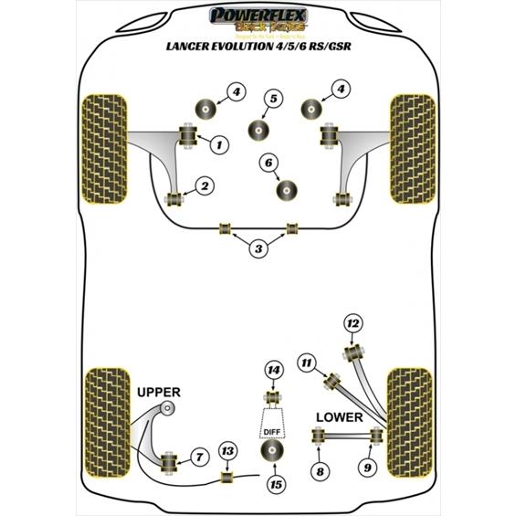 ランサーエボリューション 4/5/6 フロント ロアアーム フロント