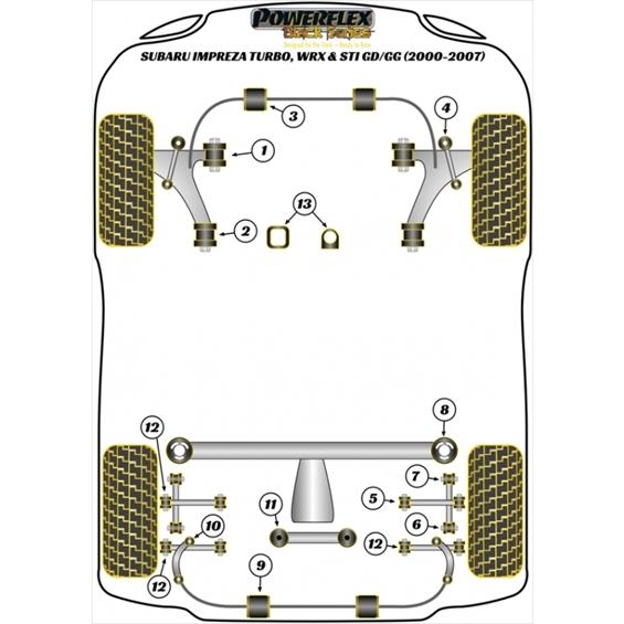 純正部品】スバル GD インプレッサ リヤ スタビライザーリンク左右