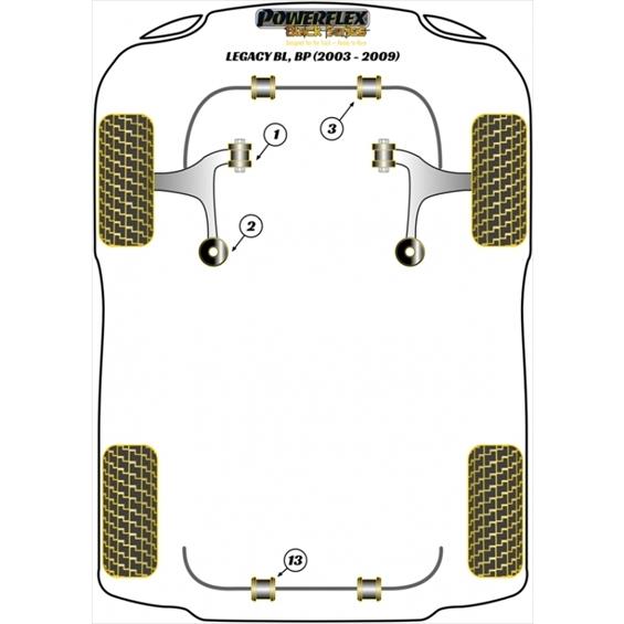 BL/BP レガシィ リア スタビライザーブッシュ(13) 20mm : エアロ